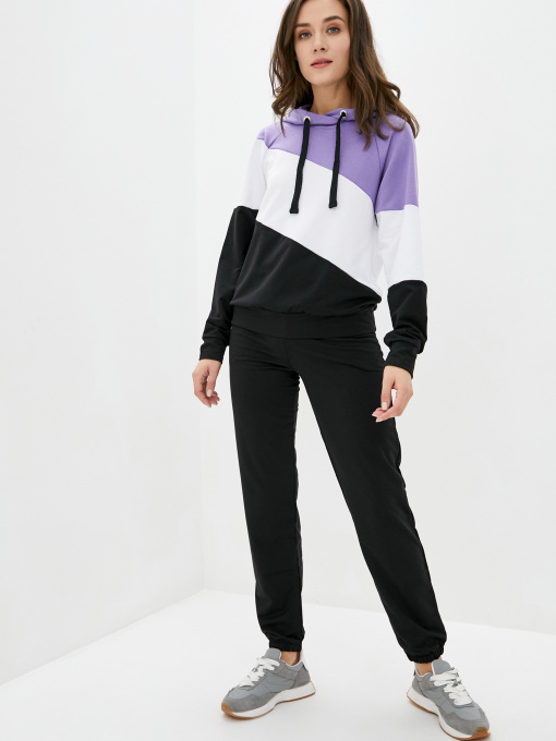 Спортивный костюм ISSA Plus модель SA-33_blackpurple Фото