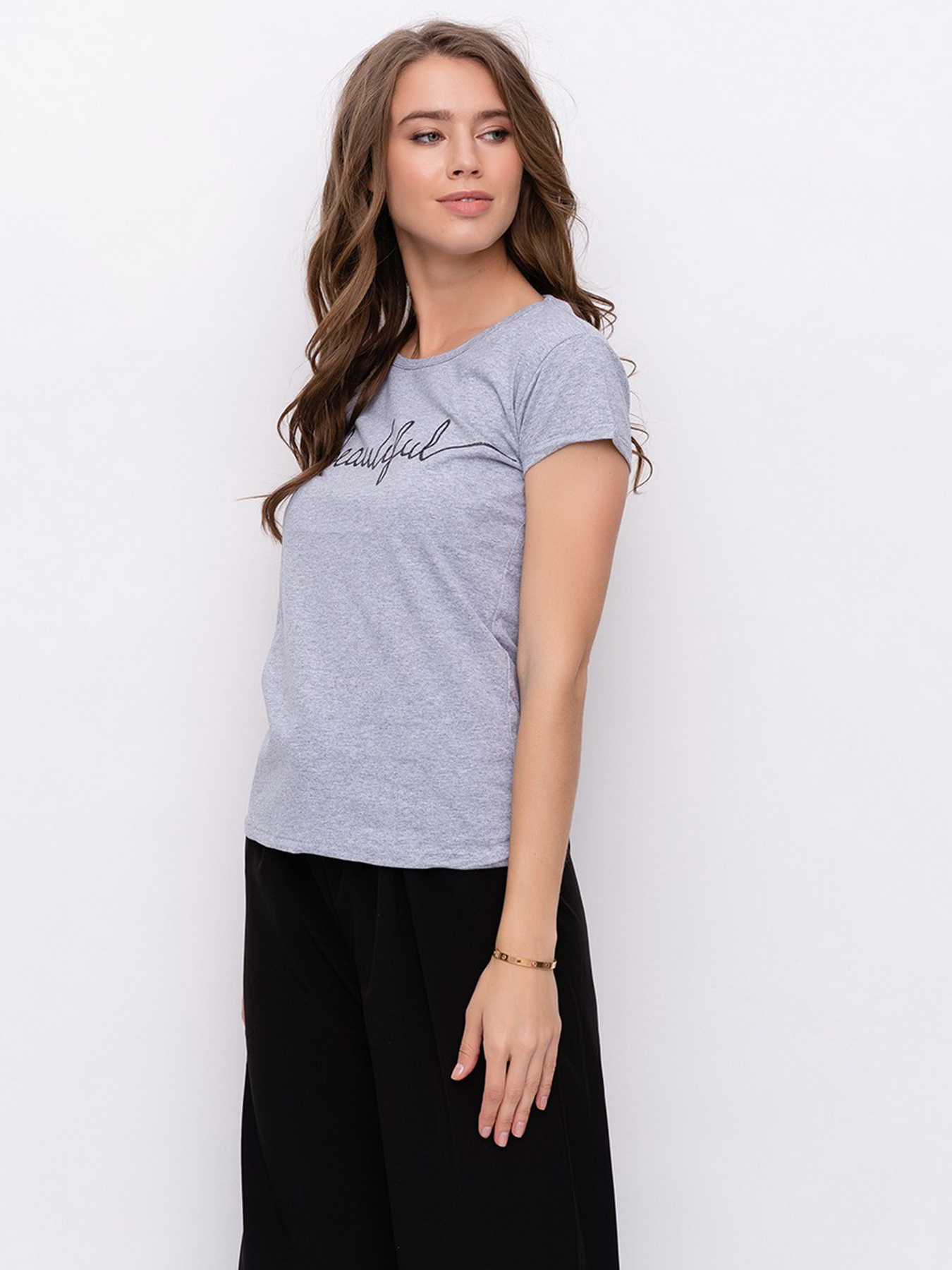 Футболка ISSA Plus модель WN20-251_серый Футболка ISSA Plus модель WN20-251_серый Фото