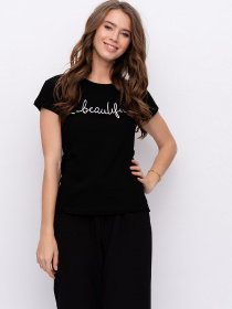 Футболка ISSA Plus модель WN9-10_black Футболка ISSA Plus модель WN9-10_black Фото