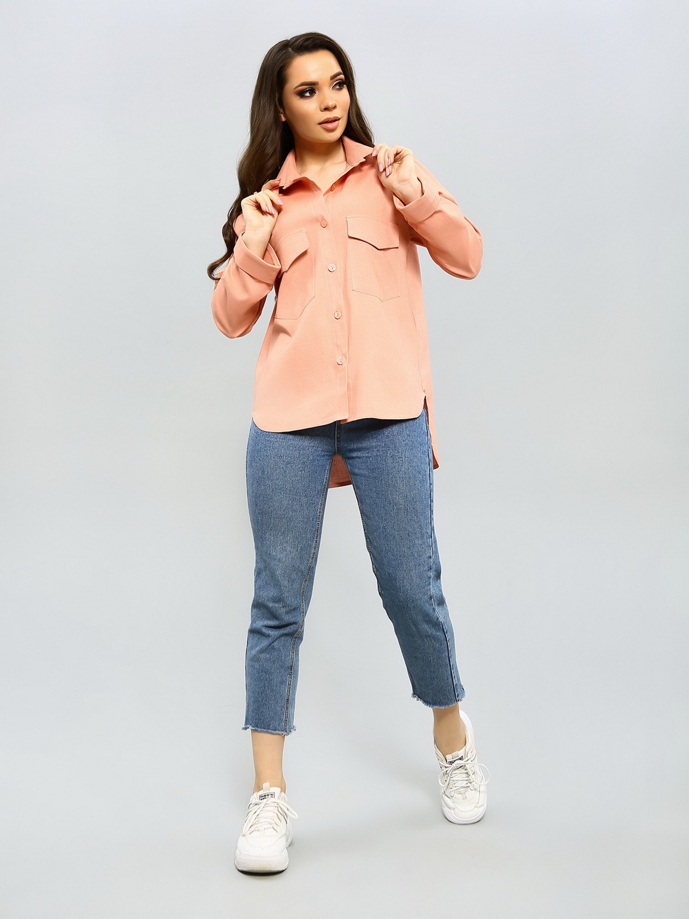 Рубашка ISSA Plus модель 11578_pink Фото