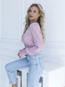 Блуза ISSA Plus модель SA-23_pink Фото