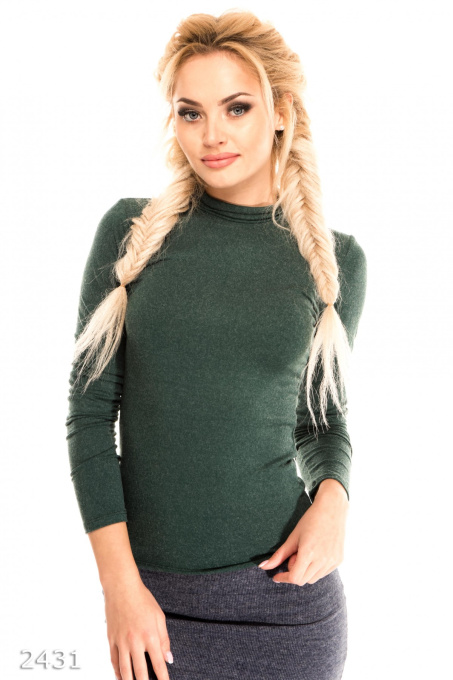 Водолазка ISSA Plus модель 2431_зеленый Фото