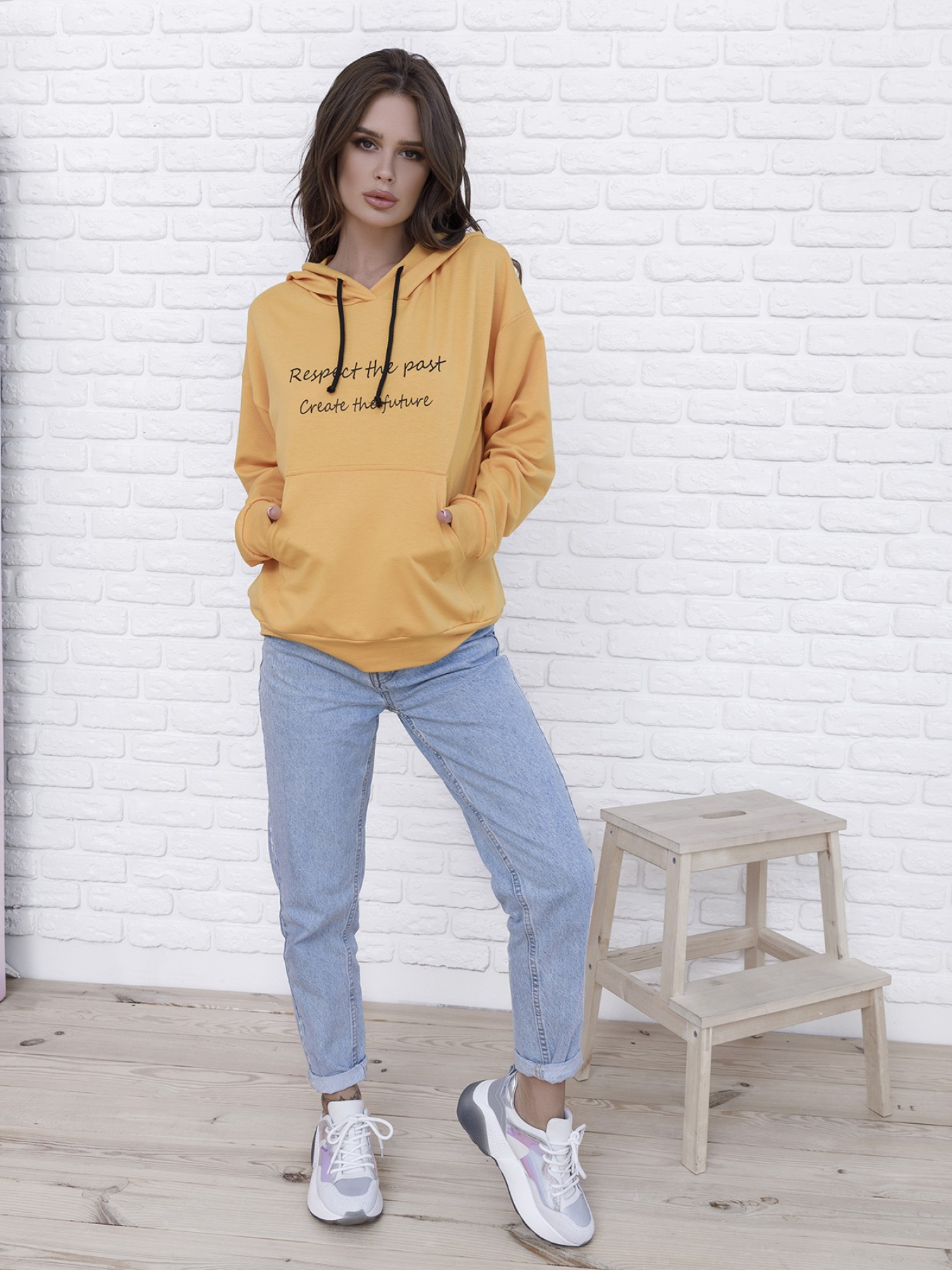 Худи ISSA Plus модель 12144_mustard Фото