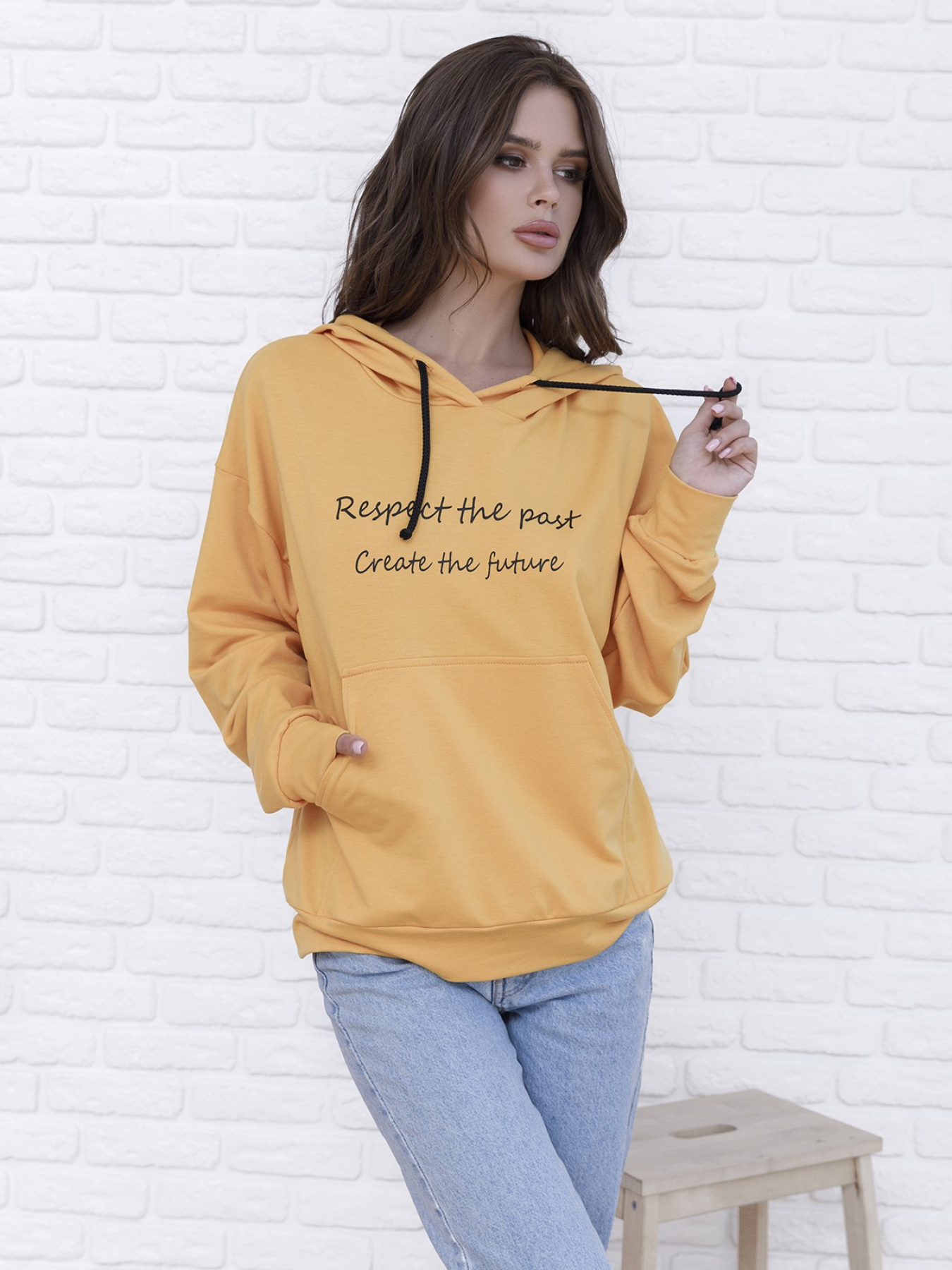 Худи ISSA Plus модель 12144_mustard Фото