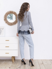 Джемпер ISSA Plus модель SA-3_grey Фото