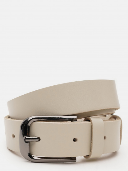 Ремінь Borsa Leather модель V1FX37-beige - фото