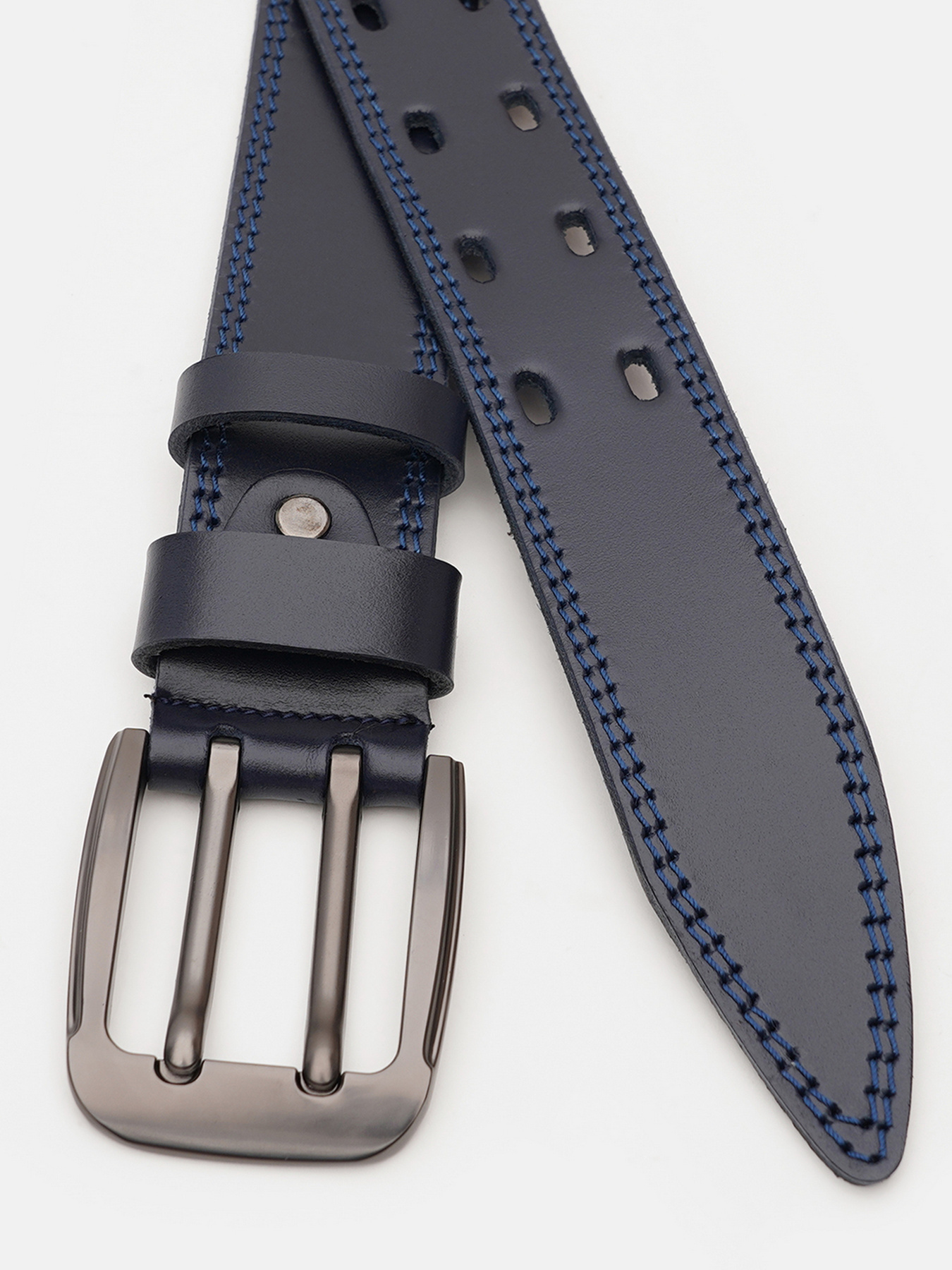 Ремень Borsa Leather модель V1115FX23-navy Фото