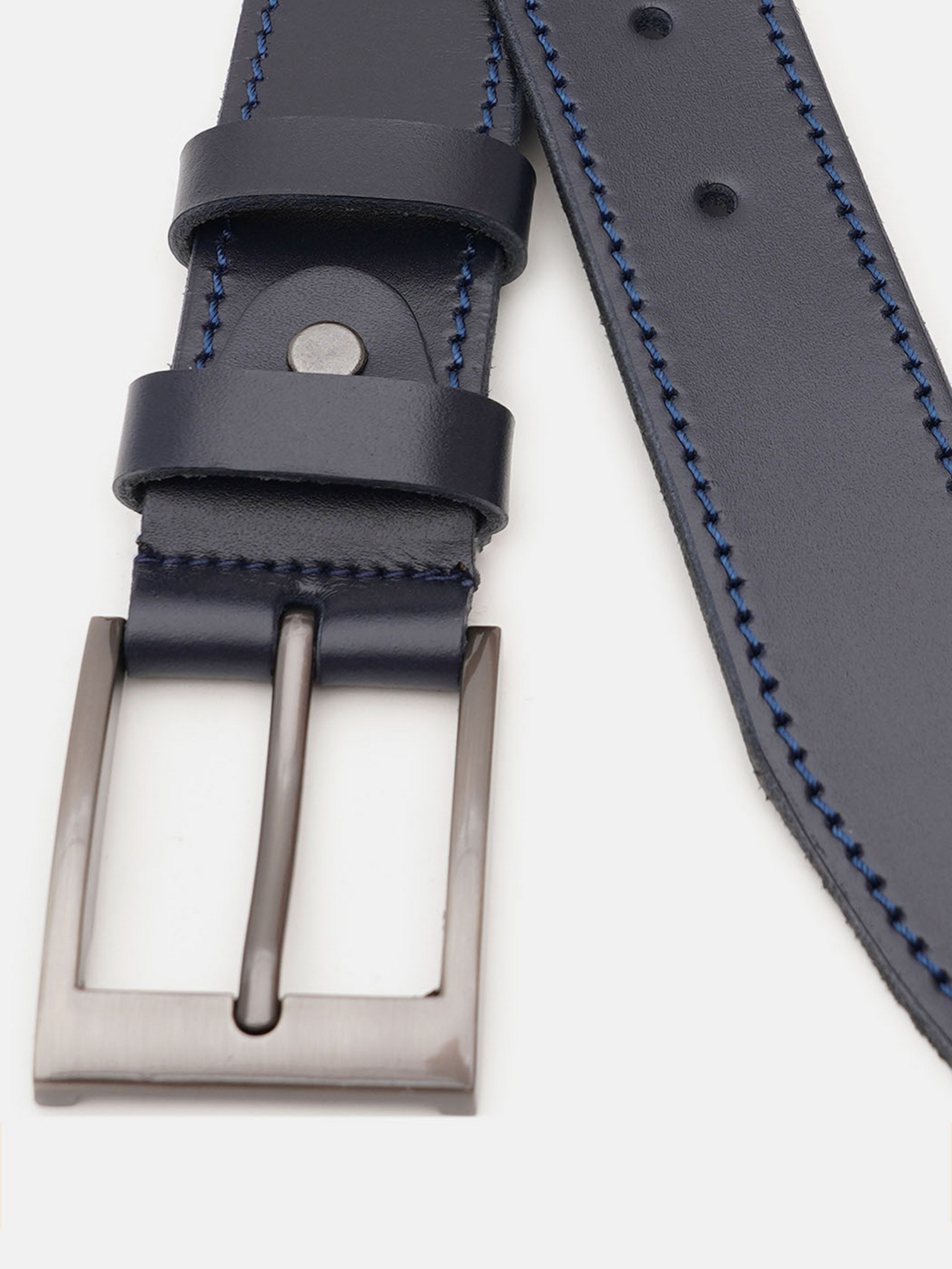 Ремень Borsa Leather модель V1125FX13-navy Фото