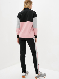 Спортивний костюм ISSA Plus модель 10420_черный_розовый Фото