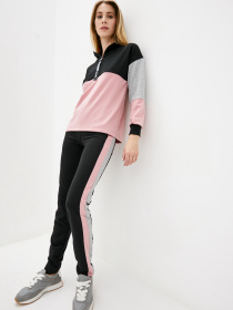 Спортивний костюм ISSA Plus модель 10420_черный_розовый Фото