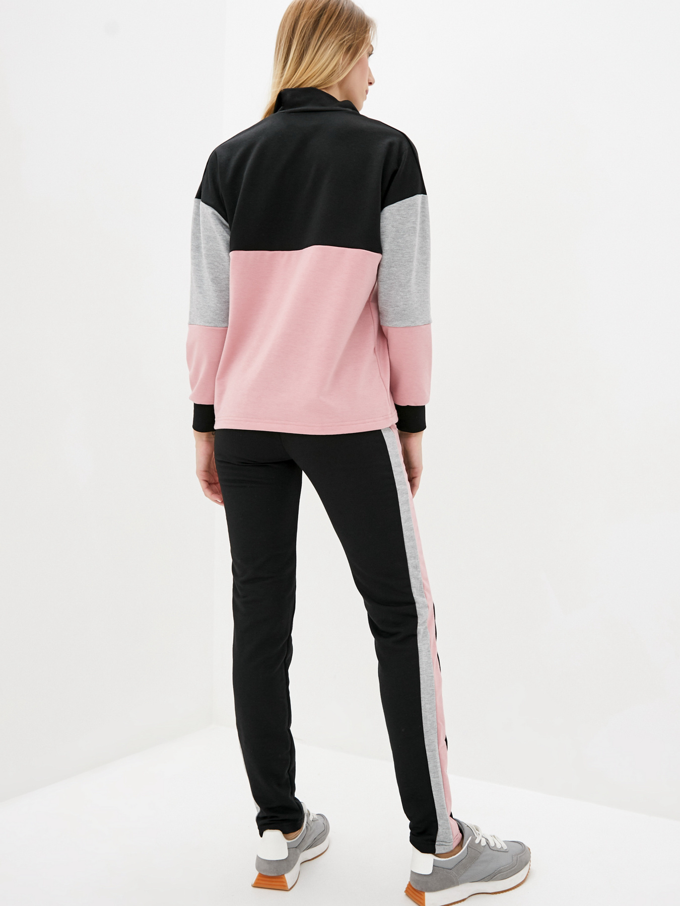 Спортивный костюм ISSA Plus модель 10420_черный_розовый Фото