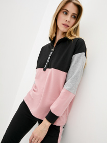 Спортивный костюм ISSA Plus модель 10420_черный_розовый Фото