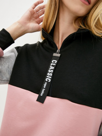 Спортивный костюм ISSA Plus модель 10420_черный_розовый Фото