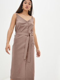 Сарафан ISSA Plus модель 10831_beige Фото