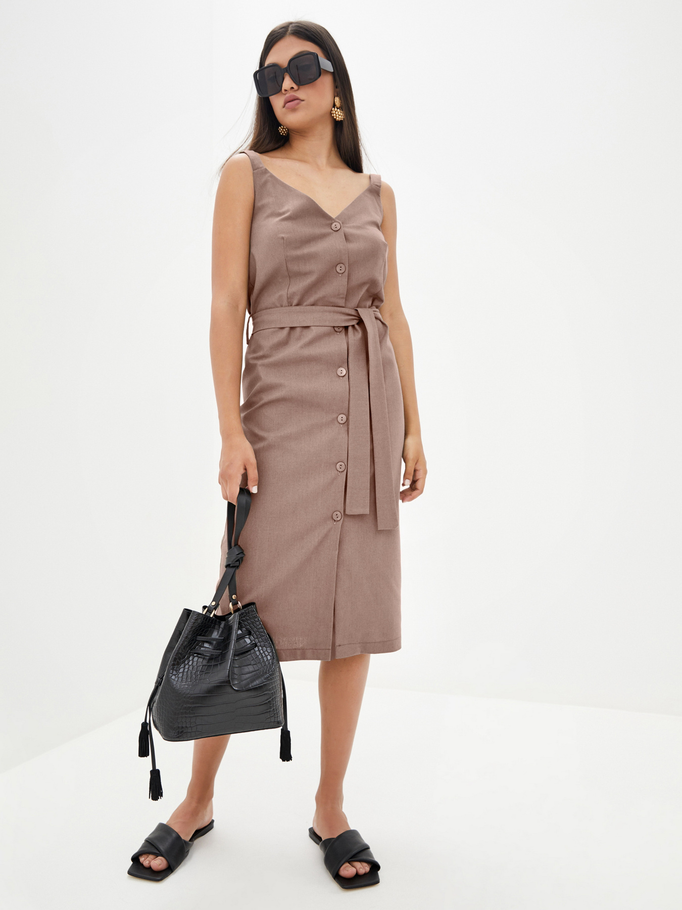 Сарафан ISSA Plus модель 10831_beige Фото