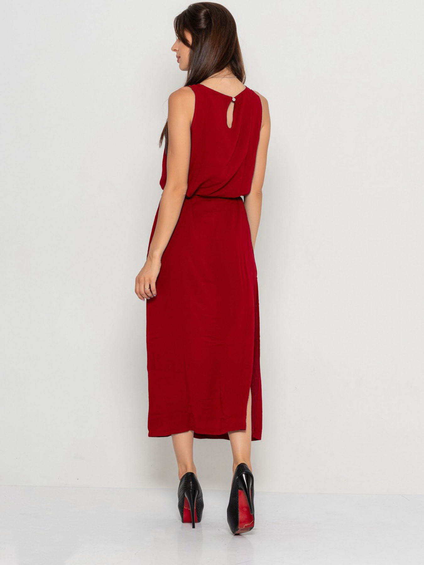 Сарафан ISSA Plus модель 10885_burgundy Фото