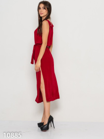 Сарафан ISSA Plus модель 10885_burgundy Фото