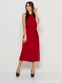 Сарафан ISSA Plus модель 10885_burgundy Фото