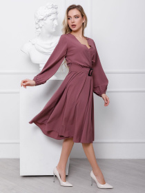 Платье миди ISSA Plus модель 12417_darklilac Фото