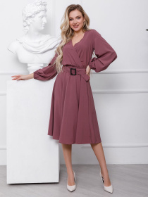 Платье миди ISSA Plus модель 12417_darklilac Фото