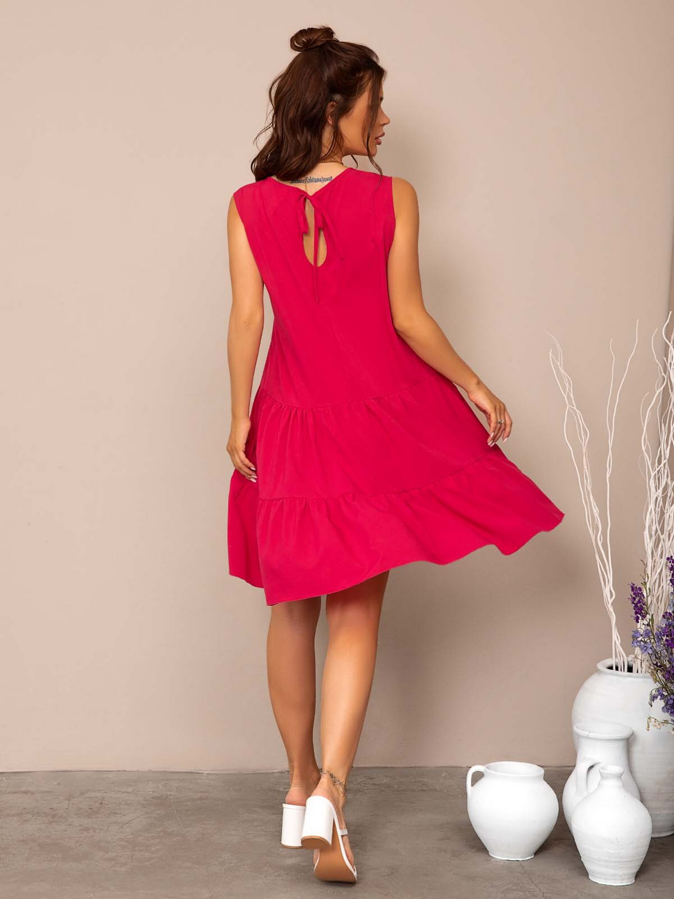 Сарафан ISSA Plus модель 12796_crimson Фото