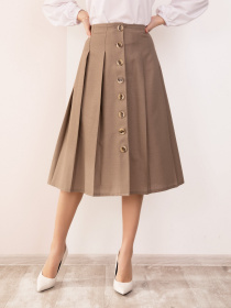 Юбка миди ISSA Plus модель SA-188_beige Фото