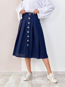 Юбка миди ISSA Plus модель SA-188_blue. Фото