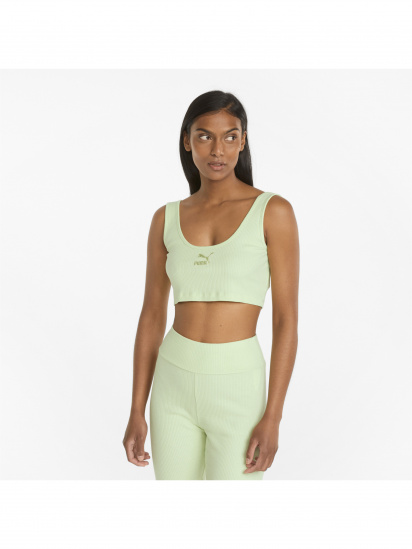 Топ спортивний PUMA Classics Ribbed Crop Top модель 533447 — фото 3 - INTERTOP