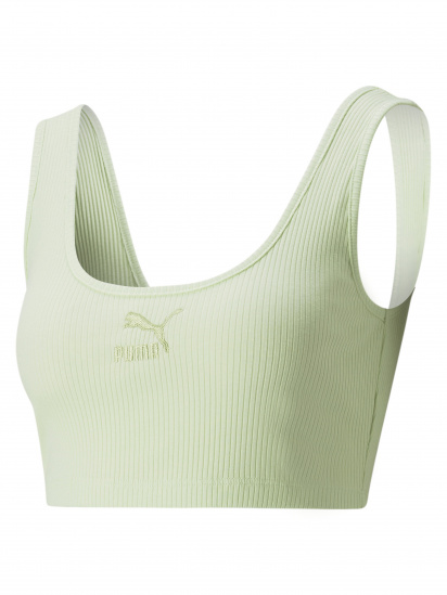 Топ спортивний PUMA Classics Ribbed Crop Top модель 533447 - фото