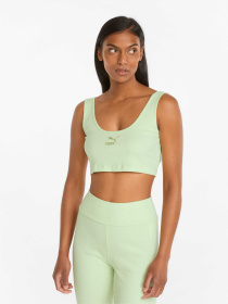 Спортивний топ PUMA Classics Ribbed Crop Top модель 533447 Фото