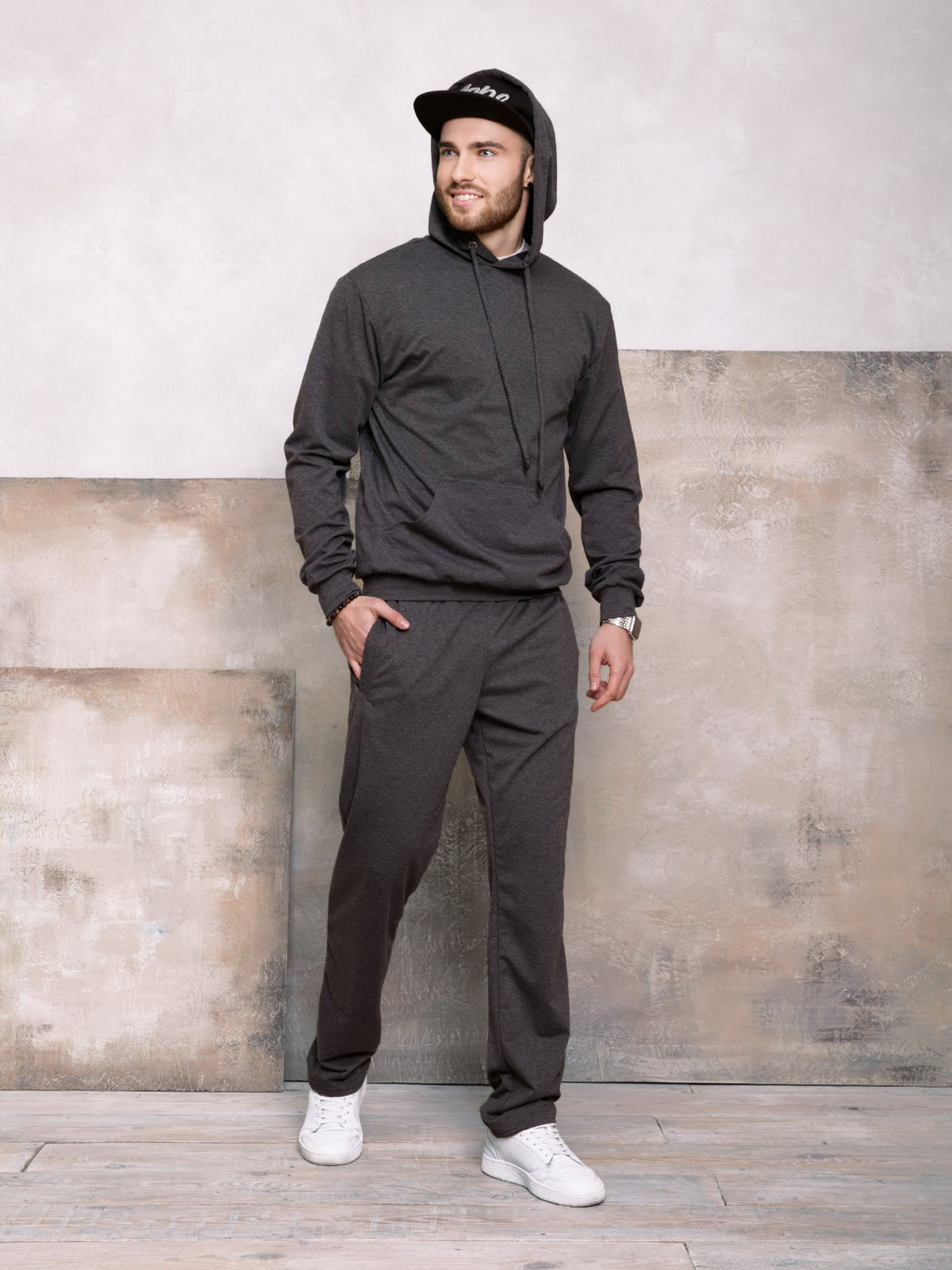 Штаны спортивные ISSA Plus модель GN-407_darkgray Фото