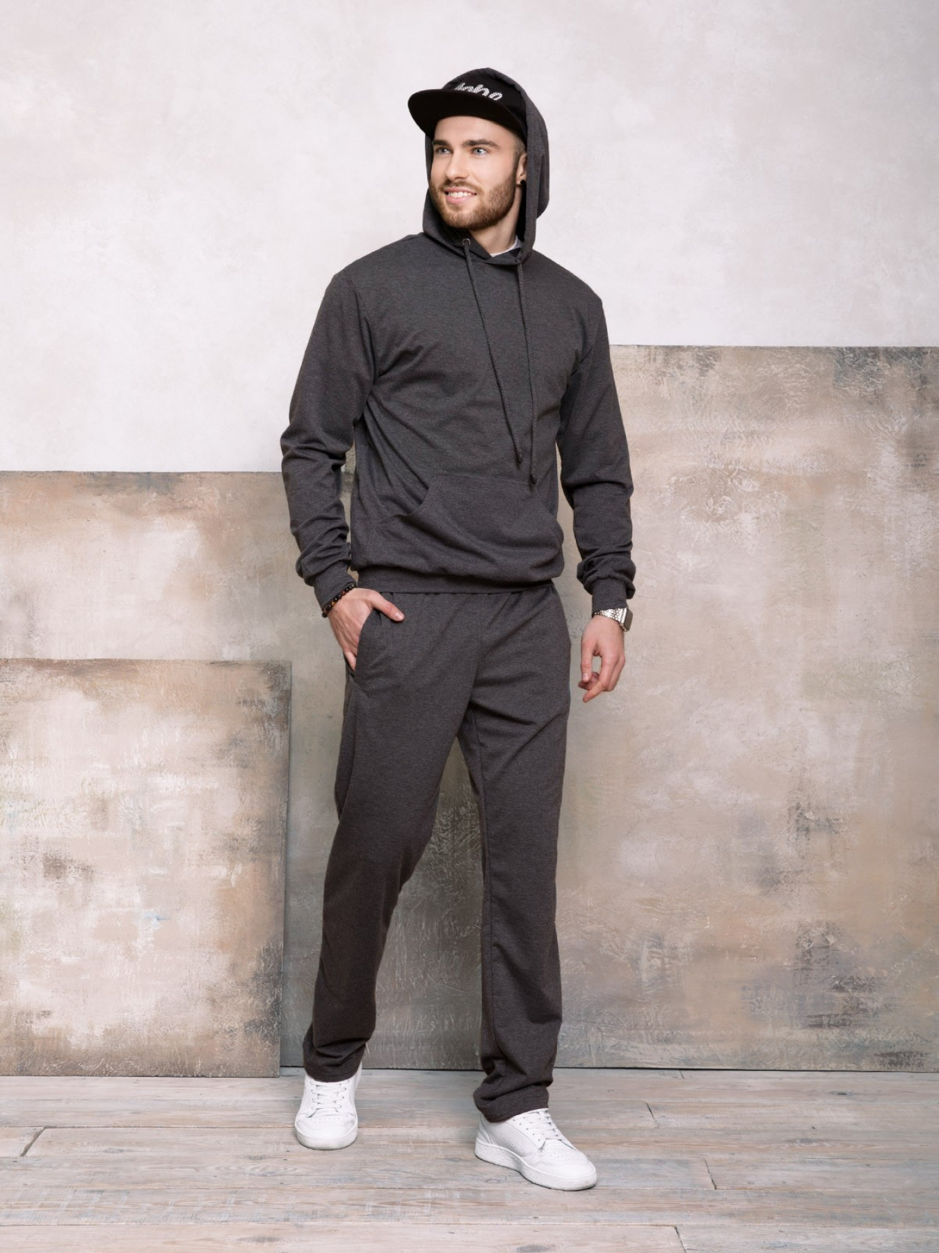 Спортивні штани ISSA Plus модель GN-407_darkgray Фото