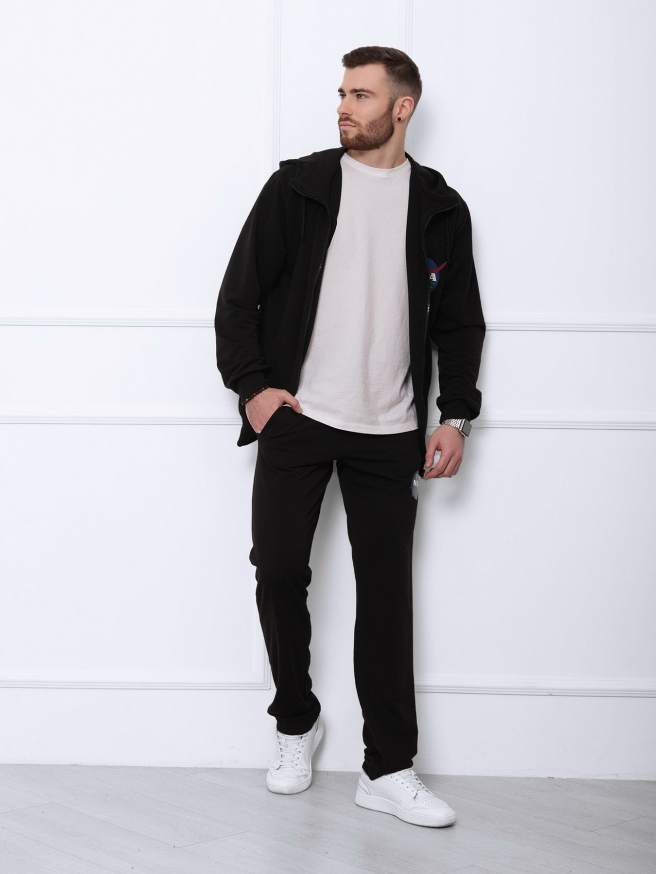 Спортивный костюм ISSA Plus модель GN-409_black Спортивный костюм ISSA Plus модель GN-409_black Фото