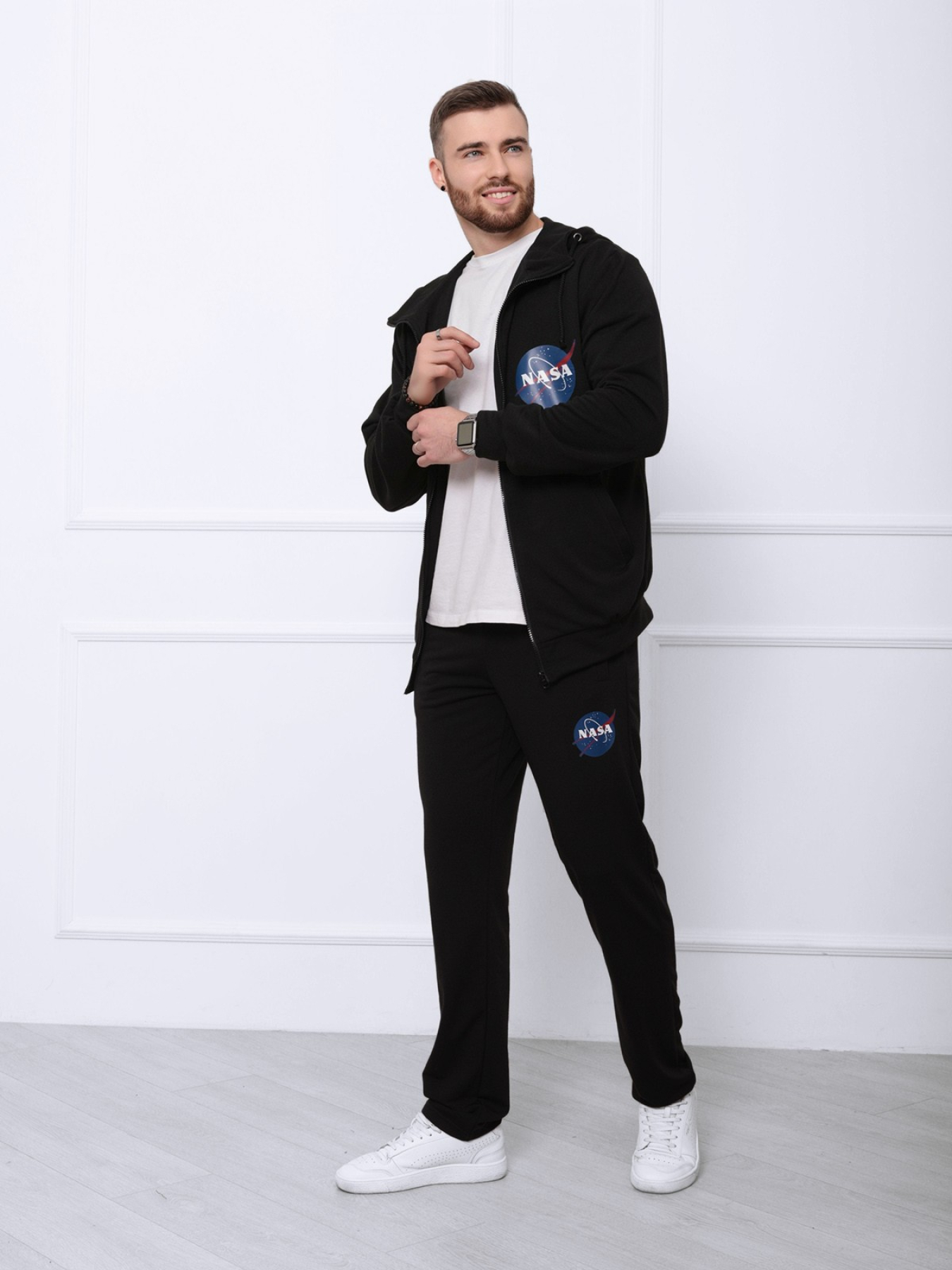 Спортивный костюм ISSA Plus модель GN-409_black Спортивный костюм ISSA Plus модель GN-409_black Фото