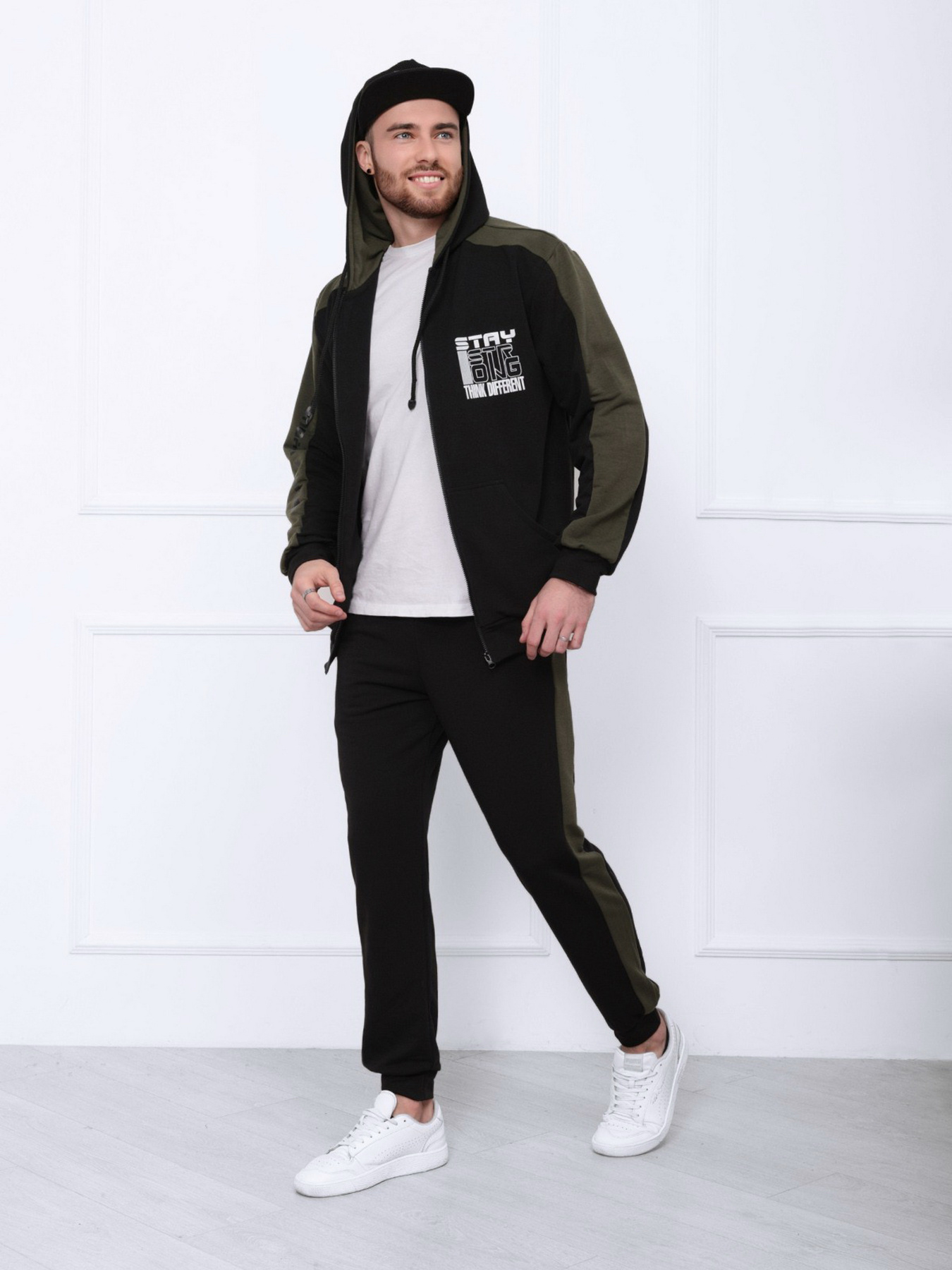 Спортивный костюм ISSA Plus модель GN-412_black Спортивный костюм ISSA Plus модель GN-412_black Фото