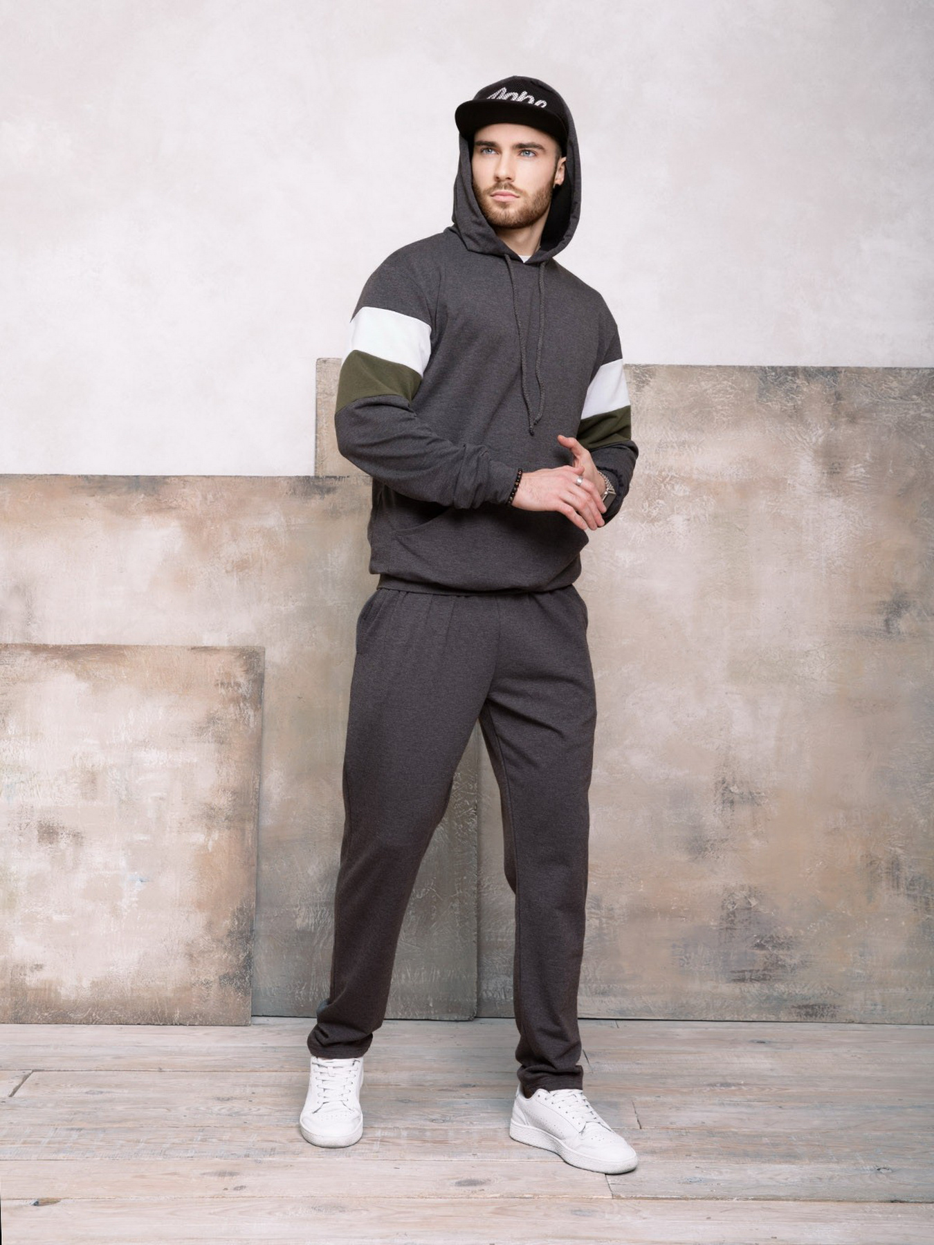 Спортивний костюм ISSA Plus модель GN-415_darkgray Фото