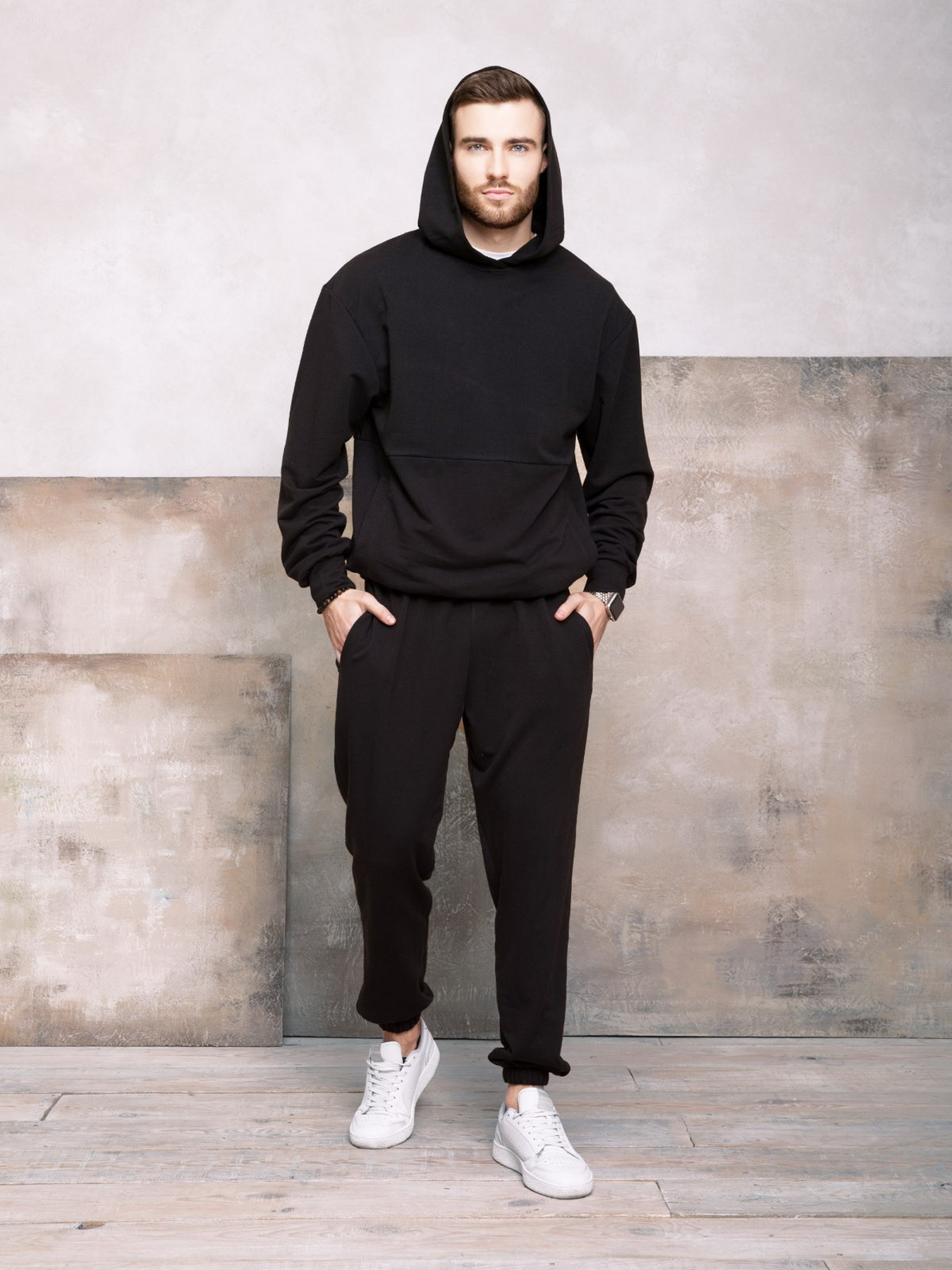 Спортивный костюм ISSA Plus модель GN-418_black Спортивный костюм ISSA Plus модель GN-418_black Фото