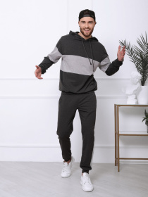 Спортивный костюм ISSA Plus модель GN-421_darkgreygrey Фото