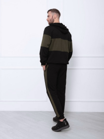 Спортивний костюм ISSA Plus модель GN-421_blackkhaki Фото