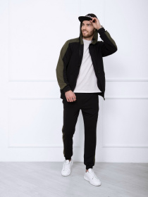 Спортивный костюм ISSA Plus модель GN-422_blackkhaki Спортивный костюм ISSA Plus модель GN-422_blackkhaki Фото