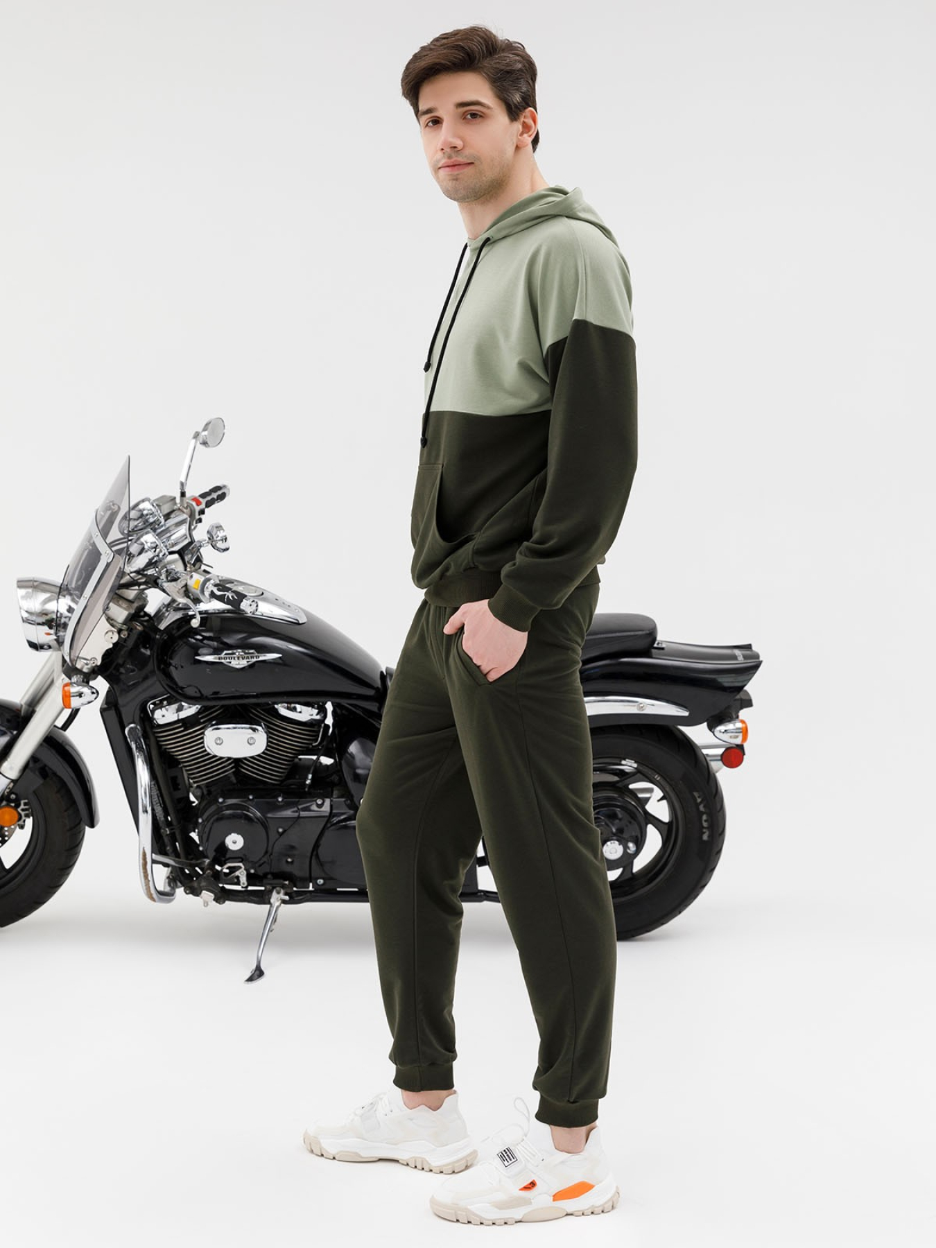 Спортивный костюм ISSA Plus модель GN-431_khaki Фото