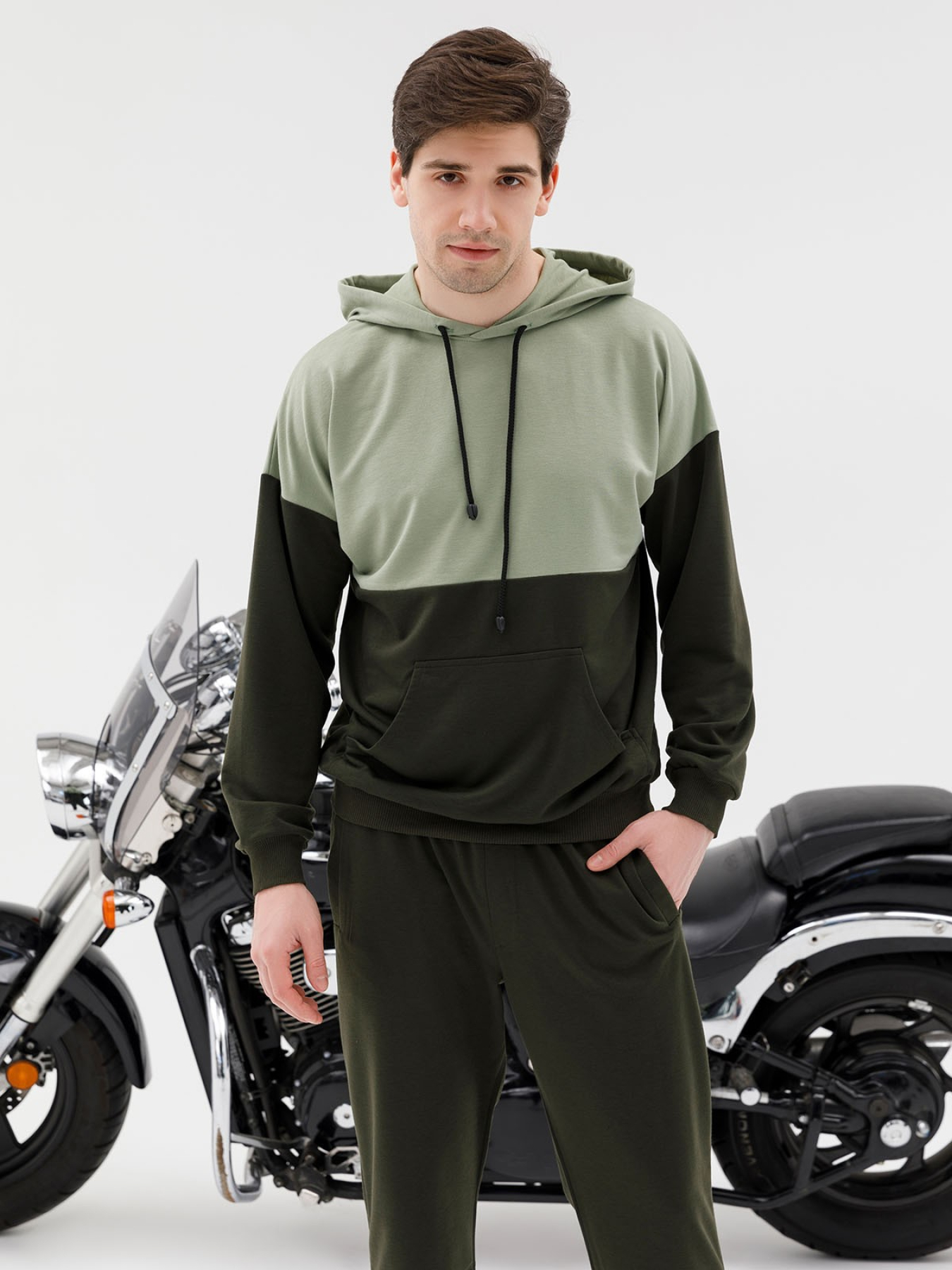 Спортивный костюм ISSA Plus модель GN-431_khaki Фото