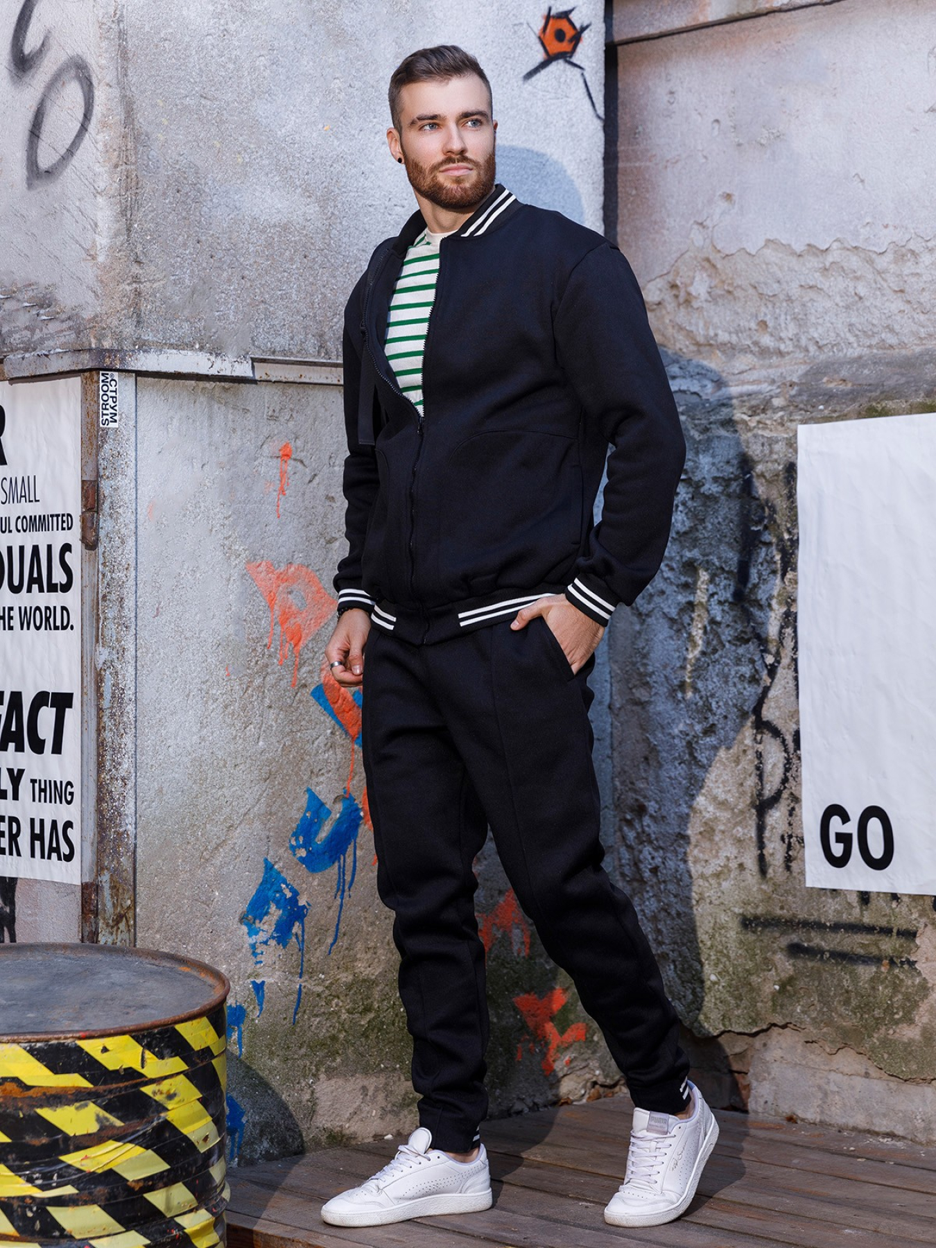 Спортивний костюм ISSA Plus модель GN-451_black Фото