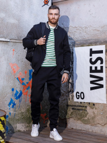 Спортивний костюм ISSA Plus модель GN-451_black Спортивний костюм ISSA Plus модель GN-451_black Фото