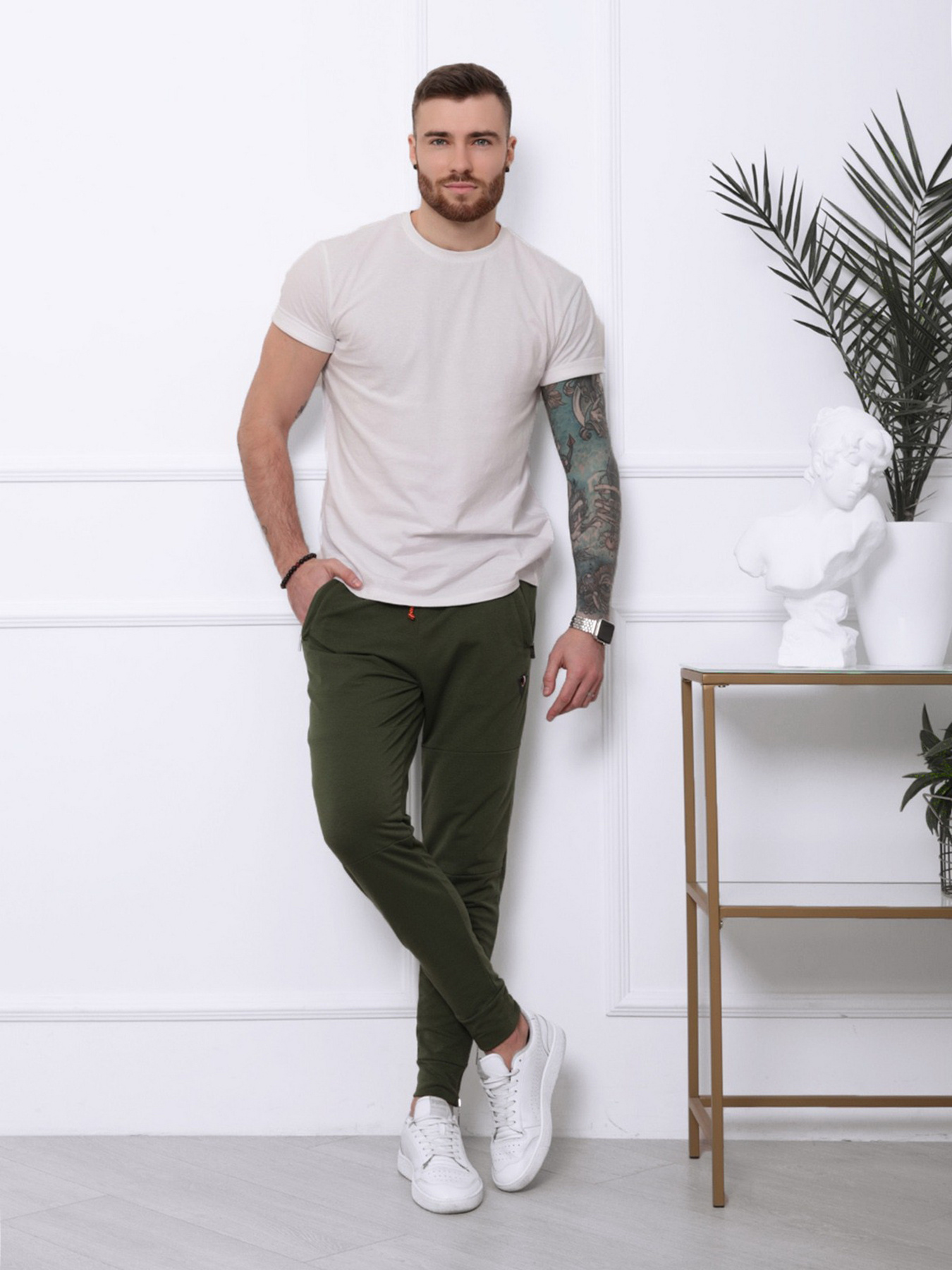 Штаны спортивные ISSA Plus модель SA-127_khaki Фото