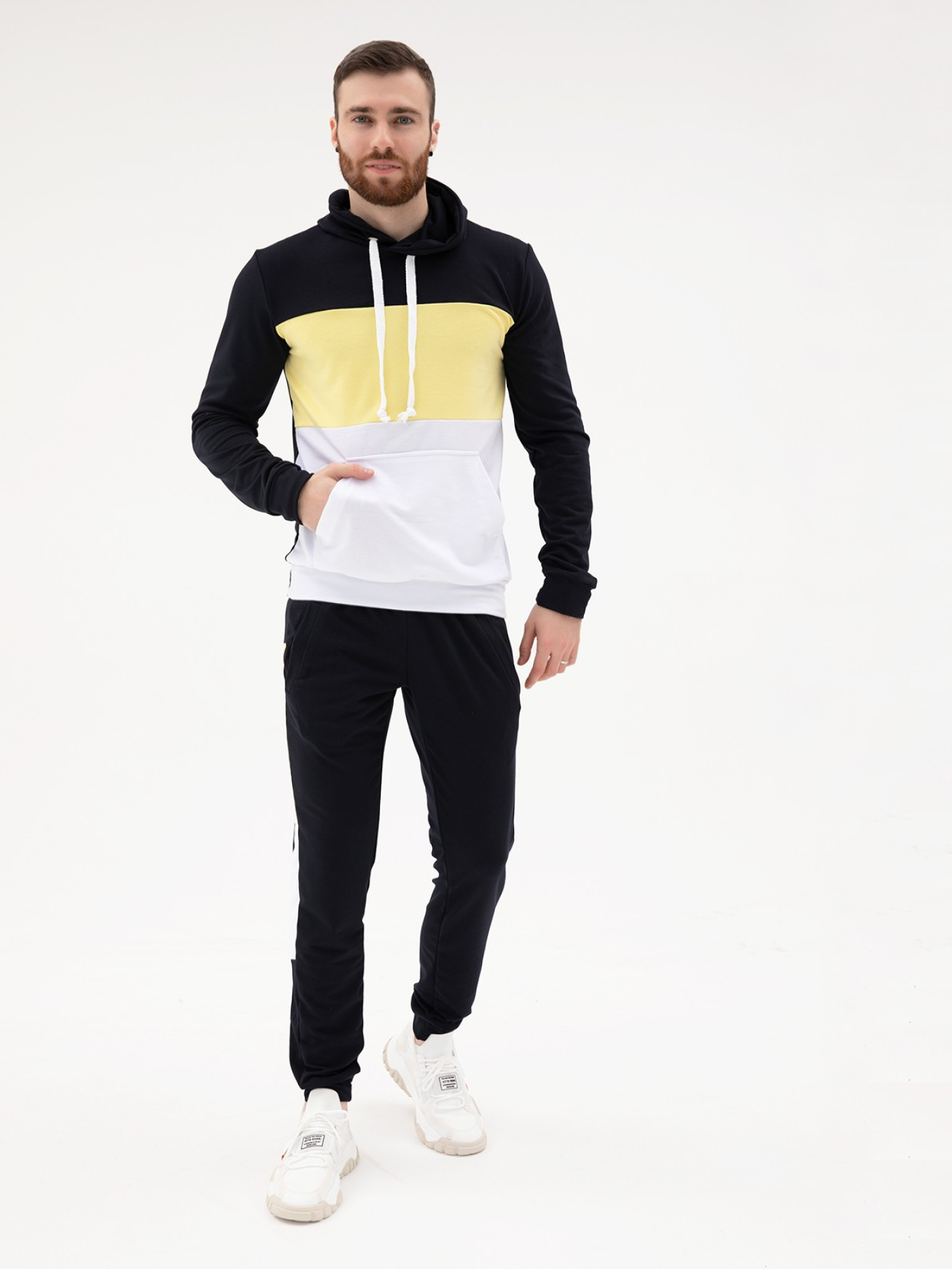 Спортивний костюм ISSA Plus модель SG-16_darkblueyellow Спортивний костюм ISSA Plus модель SG-16_darkblueyellow Фото