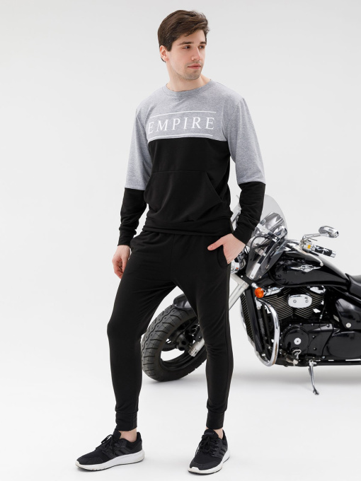 Спортивний костюм ISSA Plus модель SG-19_blackgrey Фото