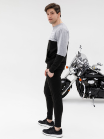 Спортивный костюм ISSA Plus модель SG-19_blackgrey Спортивный костюм ISSA Plus модель SG-19_blackgrey Фото