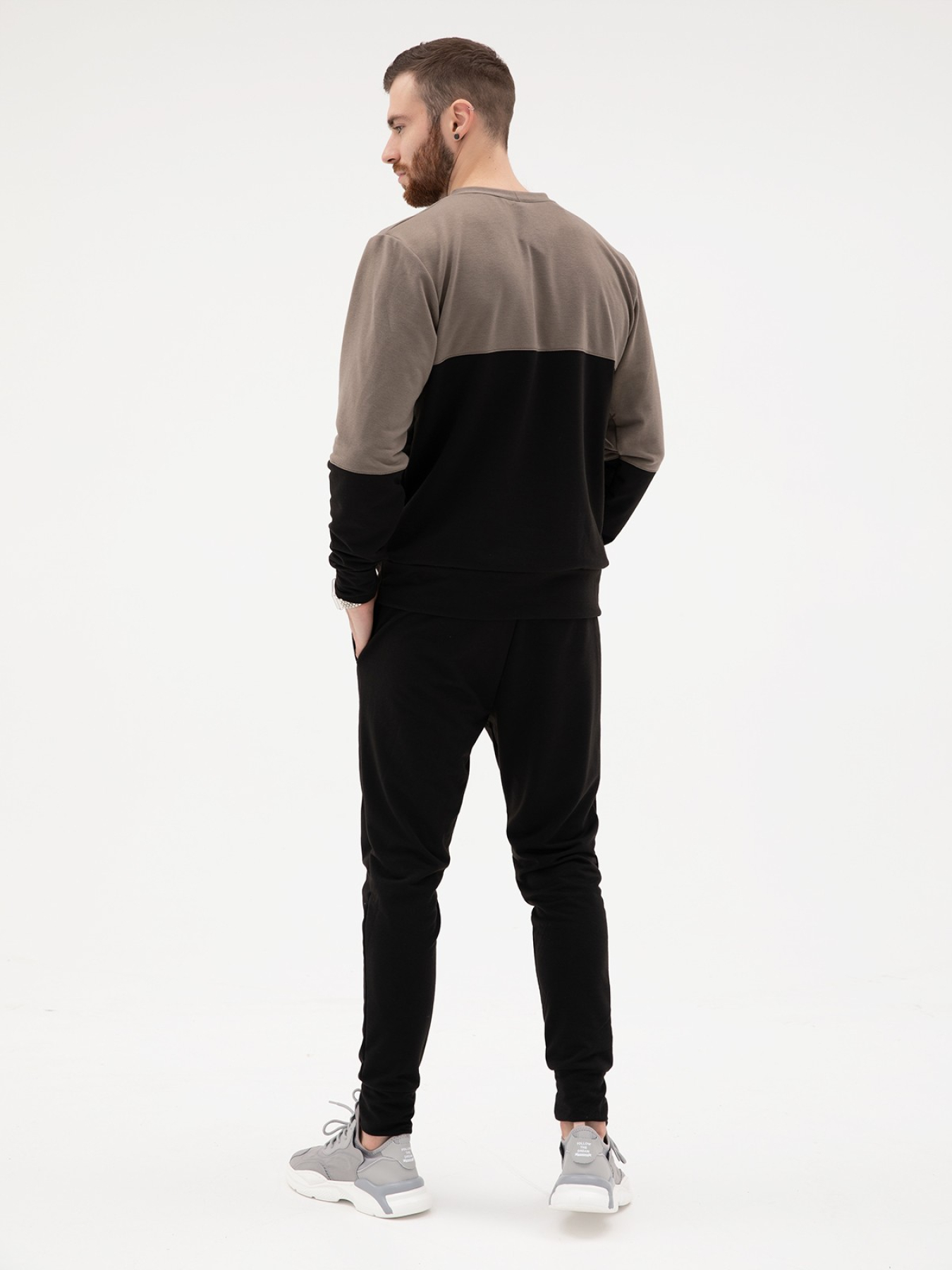 Спортивный костюм ISSA Plus модель SG-19_blackkhaki Фото