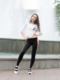 Леггинсы спортивные ISSA Plus модель 529_blackpink Фото